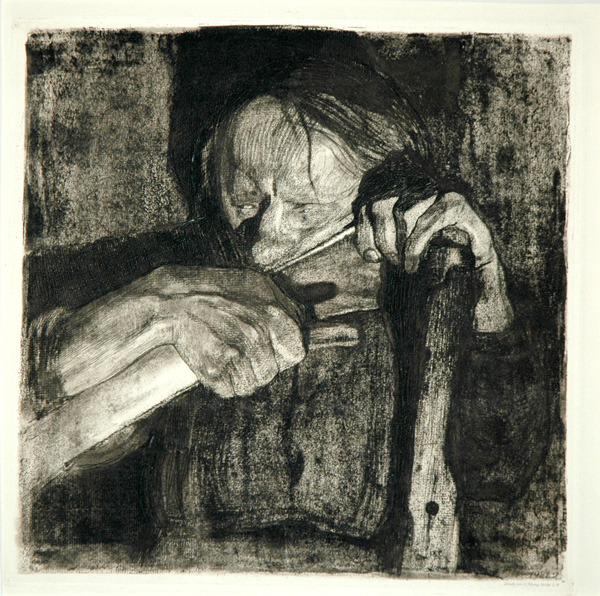 eaudubain:  Kaethe Kollwitz, Sharpening the scythe, 1905 