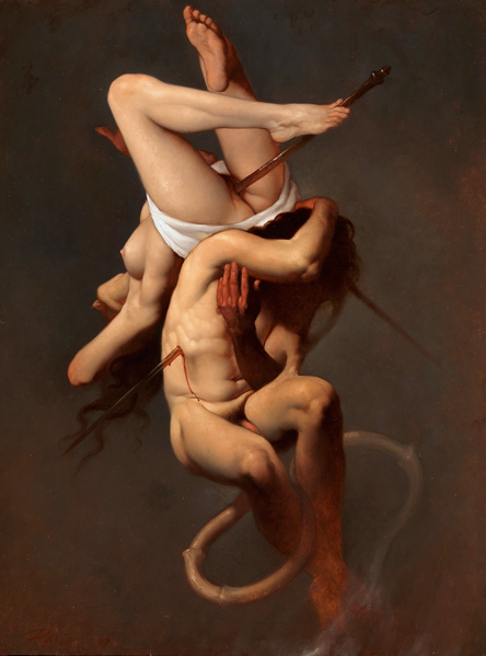 Roberto Ferri. Lacrime di Eros (Tears of Eros), date unknown. Oil on canvas.