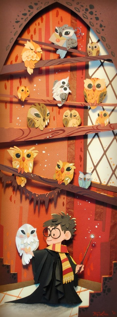 larkcrafts:  Amazing Harry Potter paper Cut-Outs by Brittney Lee!  Harry Potter Cut