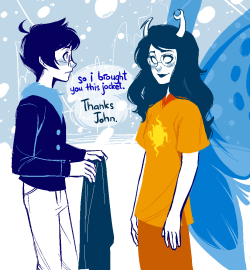 bl1ndx3no:  xamag-chan:  John/Vriska request John, you’re unbearably cute =.=’  ubuubuubuujohnursosweet 