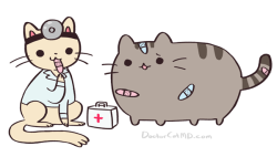 crapmachine:  doctor cat & pusheen ♥