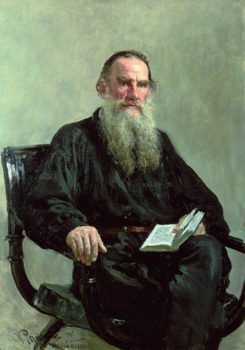 disturbthebookmites:  Portrait of Lev Nikolayevich Tolstoy, Ilya Repin, 1887. 