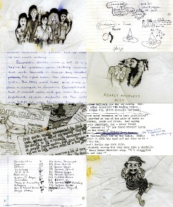miakosamuio:  Scraps and drafts of Harry Potter by Jo Rowling. 