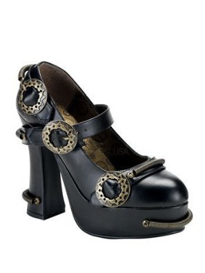 Black Steampunk MaryJane Platform Pump. At Amazon! Now at Boot Dungeon for $60 here.  