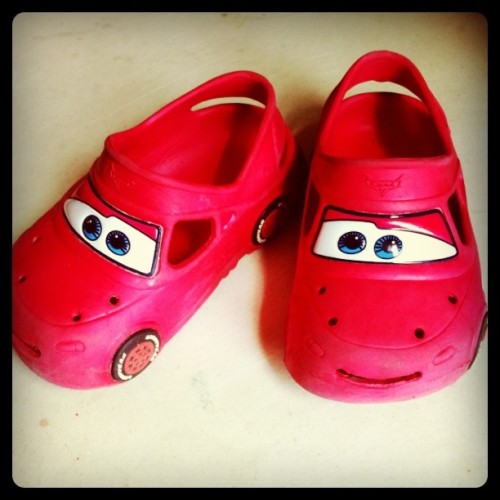 #lighting #McQueen #crocs my lil one’s favorite #shoes