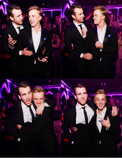   Matthew Lewis and Tom Felton attend the