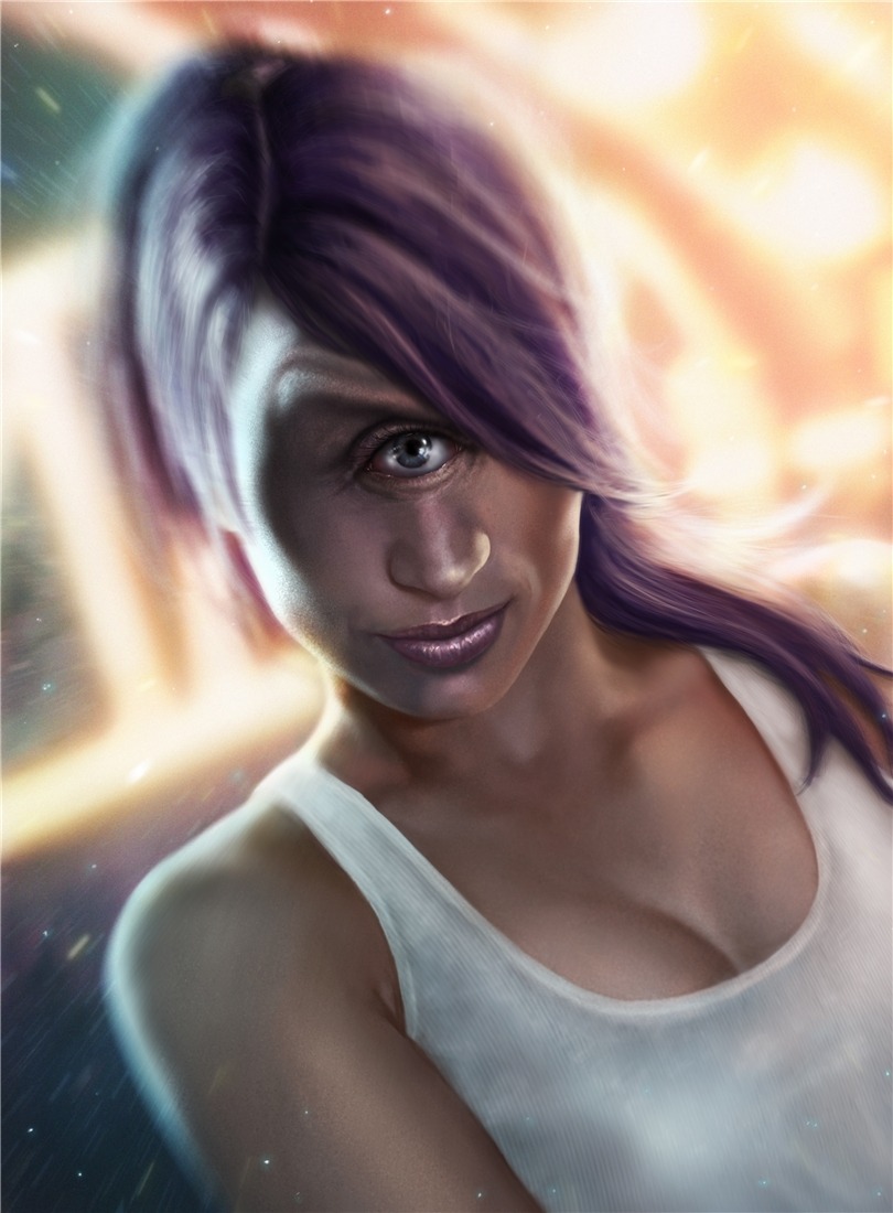 Agent M Loves Tacos — Cool and creepy rendering of Leela from Futurama...