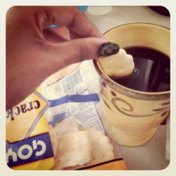 #good #morning !! Like a little old lady, #dipping her #cracker in #coffee !! :)  (Taken with instagram)