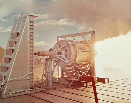 Minuteman IA’s Hercules M57 3rd stage static firing Hill AFB, 1960