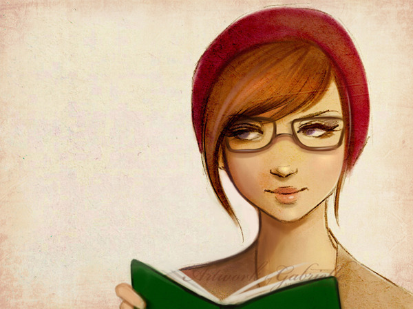 gabbyd70:  Bookworm Drawing I made :) Sketched this out with pencil then colored