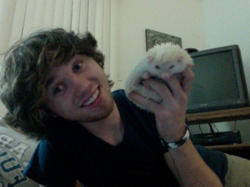 timothypaulbrown:  It’s 4:20 and my hedgehog is albino (: 