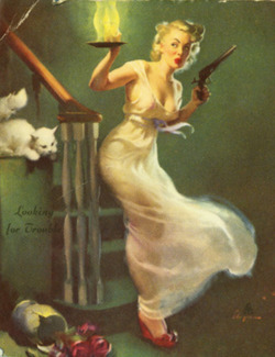 “Looking for Trouble” by Gil Elvgren