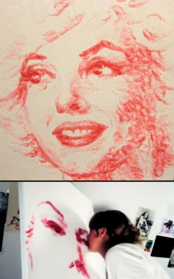 Markmejia:  Photojojo:  Artist Natalie Irish Painted This Marilyn Monroe Portrait