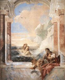 jaded-mandarin:  Thetis Consoling Achilles  Giovanni Battista Tiepolo 
