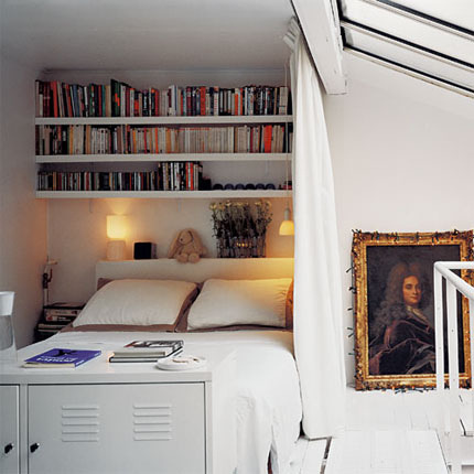 smallrooms — Book storage solution for bedroom