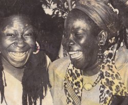 liberated-mind:  Priceless smiles of Rita Marley and Whoopi Goldberg (1993) 