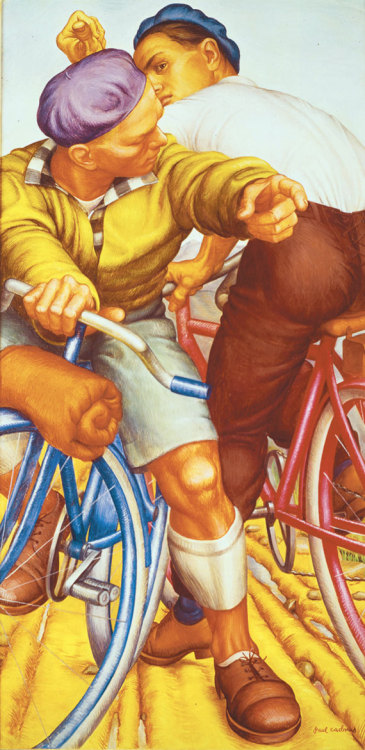 Paul Cadmus. The Bicyclists, 1933. Oil on canvas. My mom bought us a Cadmus book when I was a kid an