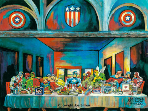 fyeahsuperheroes: The Last Supper - By Joe Simon