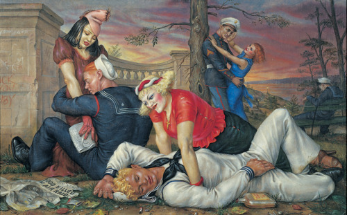 Paul Cadmus. Sailors and Floozies, 1932. Oil on canvas.