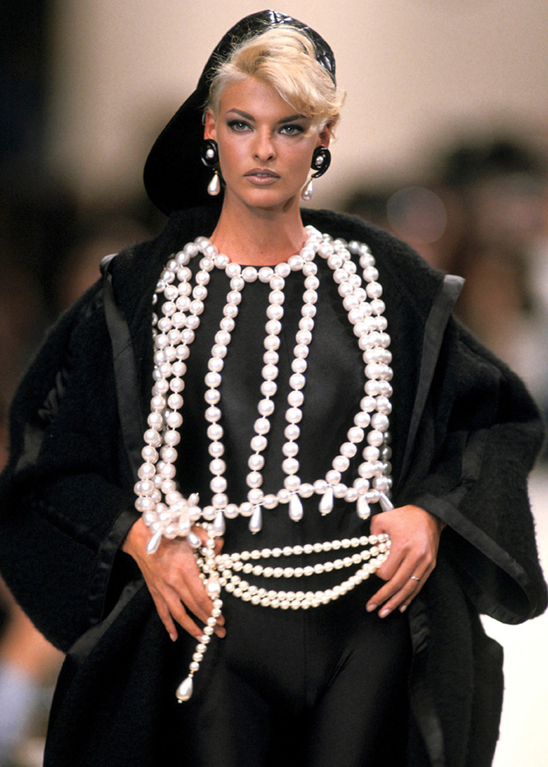 Chanel Couture 1991, Linda at the Chanel Haute Couture show F/W 1991, By Linda  Evangelista