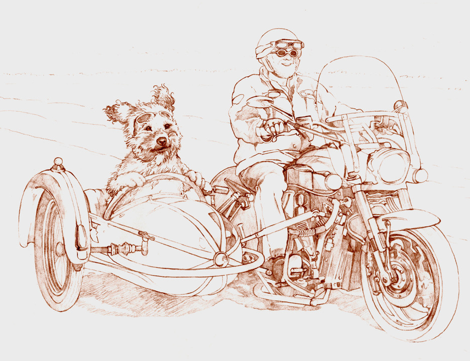 missfolly:  Wendy Martin - Richard with his dog Duffy 