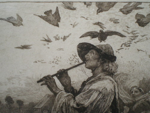 missfolly:  The Pied Piper of Hamelin (after the painting by George John Pinwell), by Robert Walker MacBeth, ca. 1883 