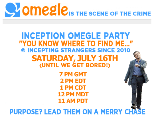 feathers-and-colts: feathers-and-colts: Omegle Inception Party: Anniversary Edition We did a few of 