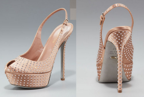 Sergio Rossi Cachet Crystallized Slingbacks