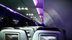 Love Virgin America&rsquo;s lighting. Great ambiance for AM flights.