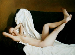 Paperimages:  Benjamin Wu - Reclining Nude On Sofa 