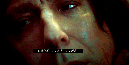 everyonesnotme-blog:  The green eyes found the black, but after a second, something