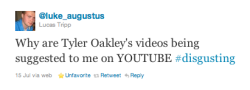 tyleroakley:    This guy needs to be shot!!! Tyler&rsquo;s videos are the sex.