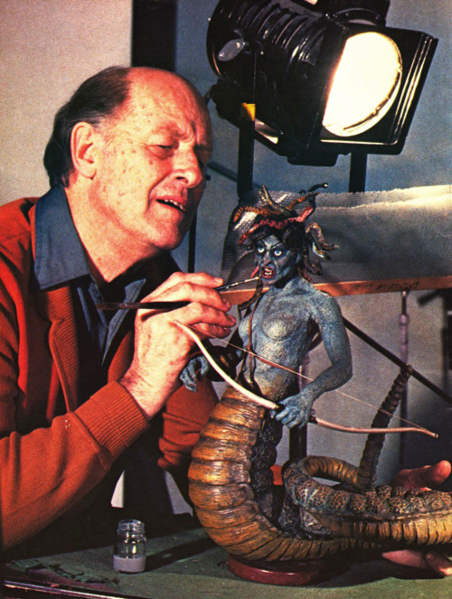 Ray Harryhausen and Medusa from “Clash of the Titans”