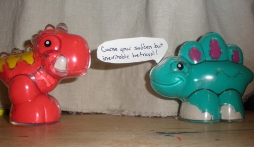 confessionsofanerdyfangirl: This is what happens when I am given a dinosaur Play-Doh set.  &