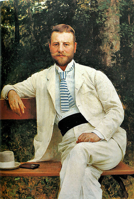 climbing-down-bokor:  Portrait of Gustav Pongratz (1893) by Croatian painter Vlaho Bukovac by boobob92 on Flickr. 