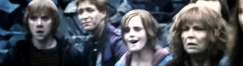  mrssturgess:   When they all see that Harry isn’t actually dead George turns around beginning to say “Fred” but there is no Fred. He wanted to share this with his brother but then he remembered he wasn’t there….   LEEEEEEEEET MEEEEEEEEEEEEE