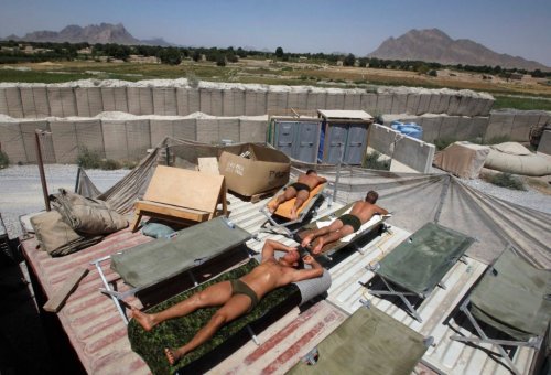 XXX Army Tanning. photo