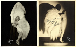 Fan Dancing rivals at Chicago&rsquo;s &lsquo;Century Of Progress&rsquo;  Exposition, in 1933.. Featured here, are (at Left): Sally Rand and (at Right): Faith Bacon.. Each of the large ostrich feather fans, could weigh as much as 25 pounds! Both photos