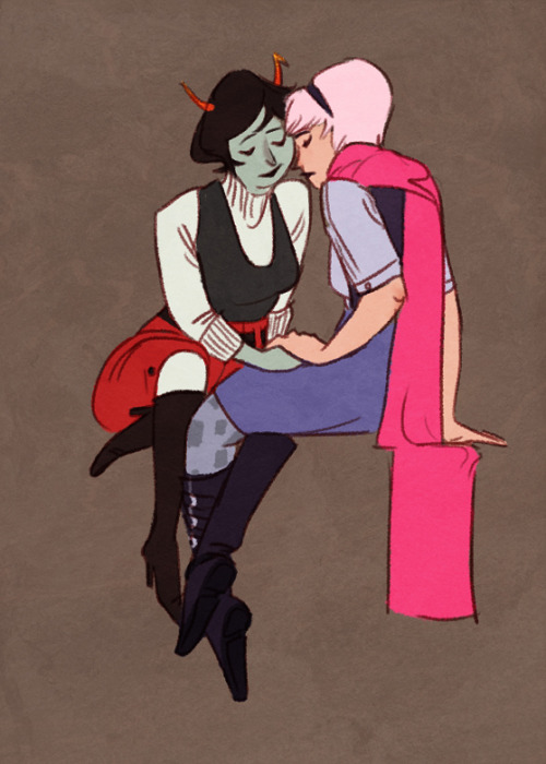 yoccu:femstuck:tadeles:And then I drew some more Homestucki LOVE this, omgggurge to draw lesbians ri