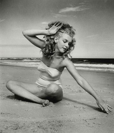 lilmissmonroe:  Young MM on the beach. 