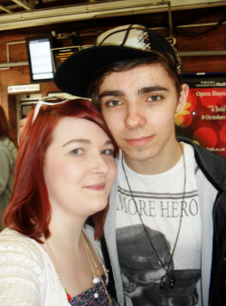 Me &amp; Nath. Don&rsquo;t like this one either, but my other one I had with him this day is terrible. Just eurgh.Doncaster Train Station. 14th May 2011.