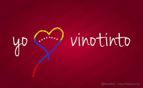 josuealejandro:  yo <3 vinotinto by tatadbb on Flickr. en ingles I♥VENEZUELA en cual quier idioma es el mismo amor. 