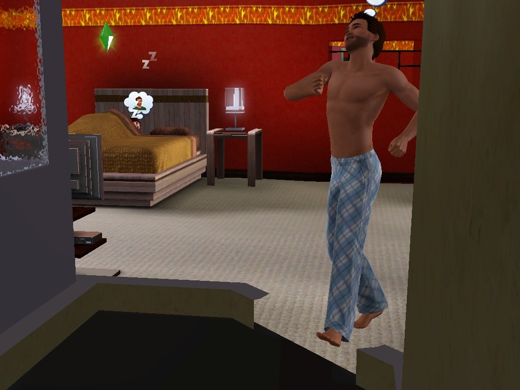 simsgonewrong:  I’m guessing he enjoyed the woohoo?   lmfao.