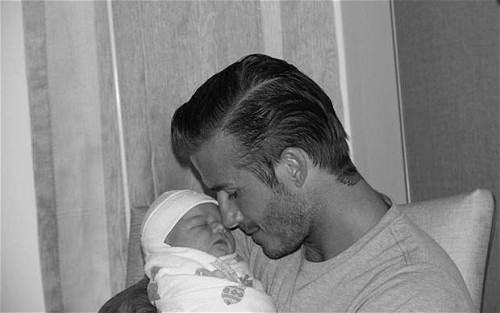 oooh-girl: David Beckham with daughter, Harper