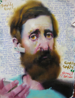 rdenker:  Thoreau homage, 9”x 12”, watersoluble