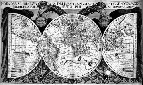 crookedindifference:World Map by Johannes Kepler, 1627