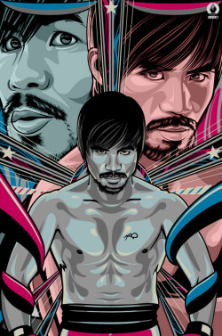 armandjay:  Cool Pacquiao illustration by Vincent Aseo. 