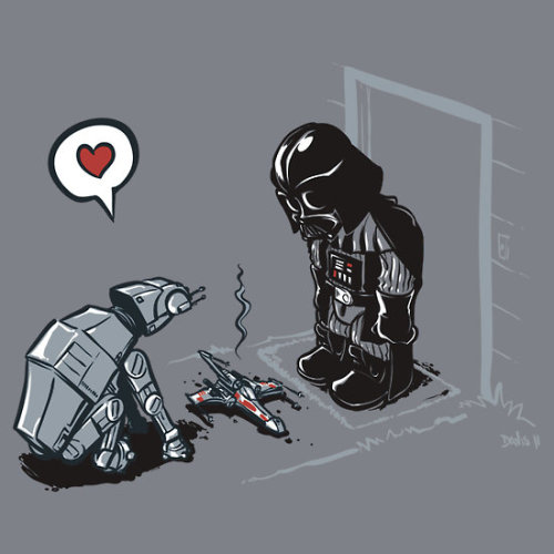 tiefighters:  Cat-AT Loves You!  - by Nathan Davis Shirt available at redbubble.  website | facebook