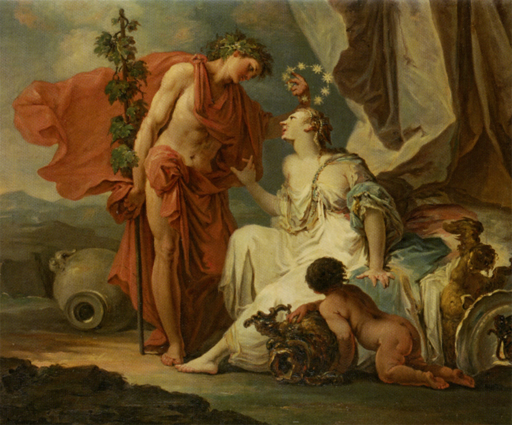 jaded-mandarin:  Giovanni Crosato - Bacchus crowning Ariadne with a Diadem of Stars