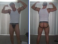 Front &amp; Back with a wife beater.